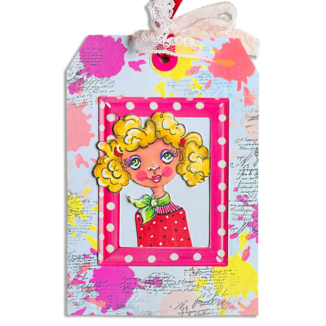 Studio Light Little Frames Paper Elements abm-26-pe54 girl frame tag