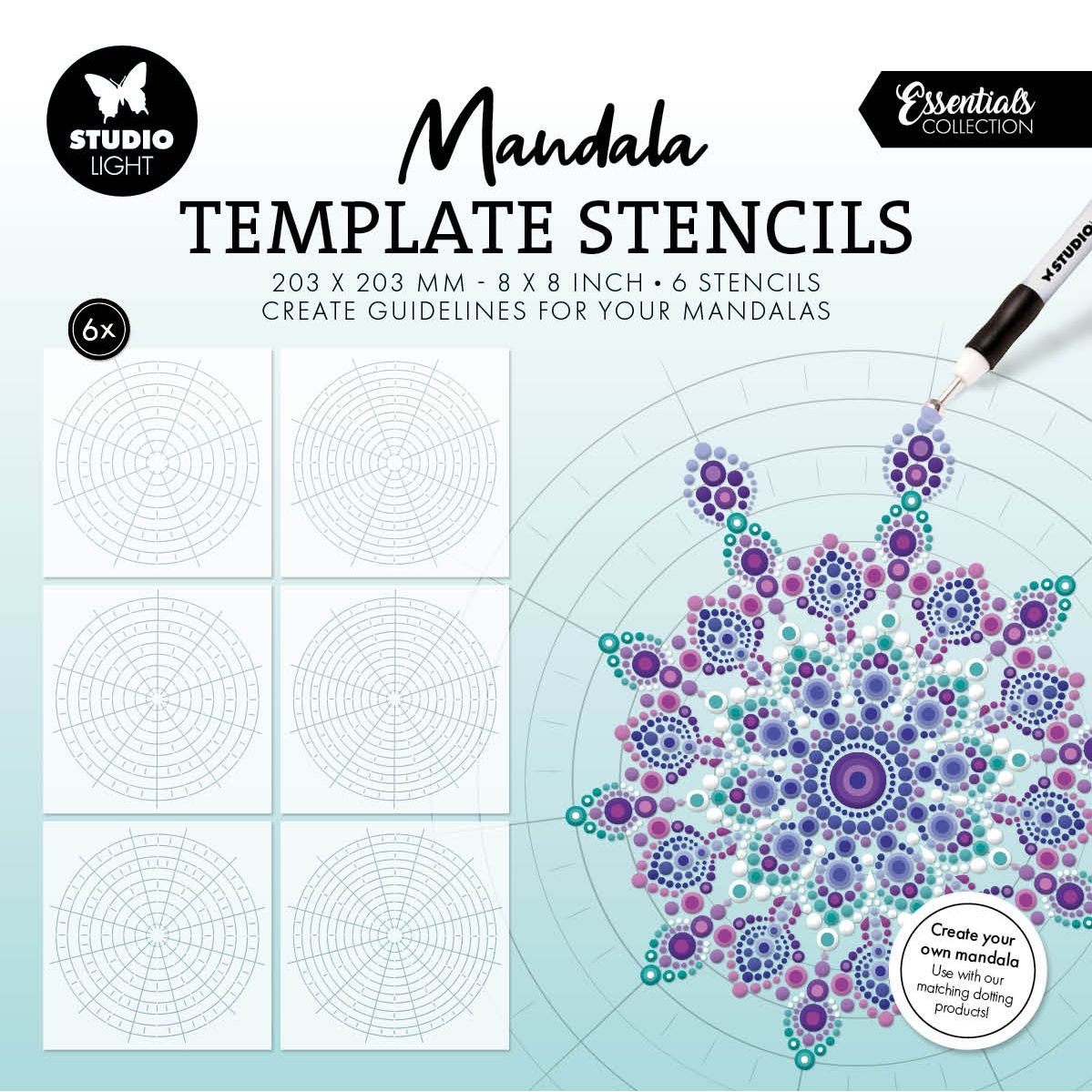 Studio Light Mandala Template Stencils sl-es-mask399