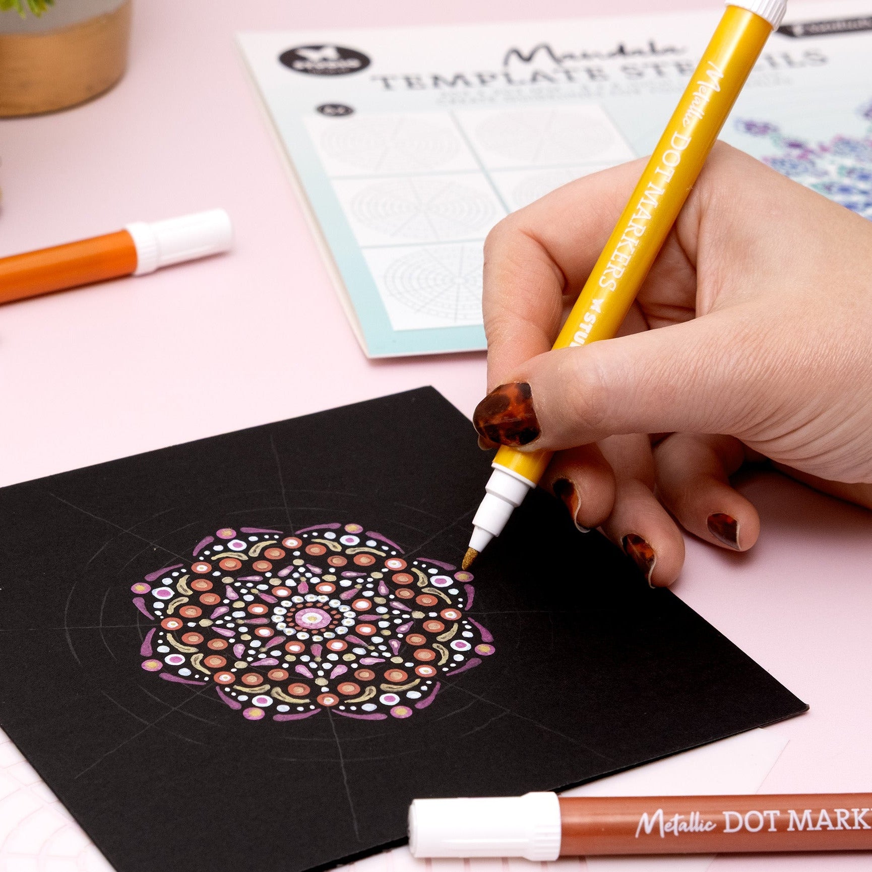 Studio Light Mandala Template Stencils sl-es-mask399 marker