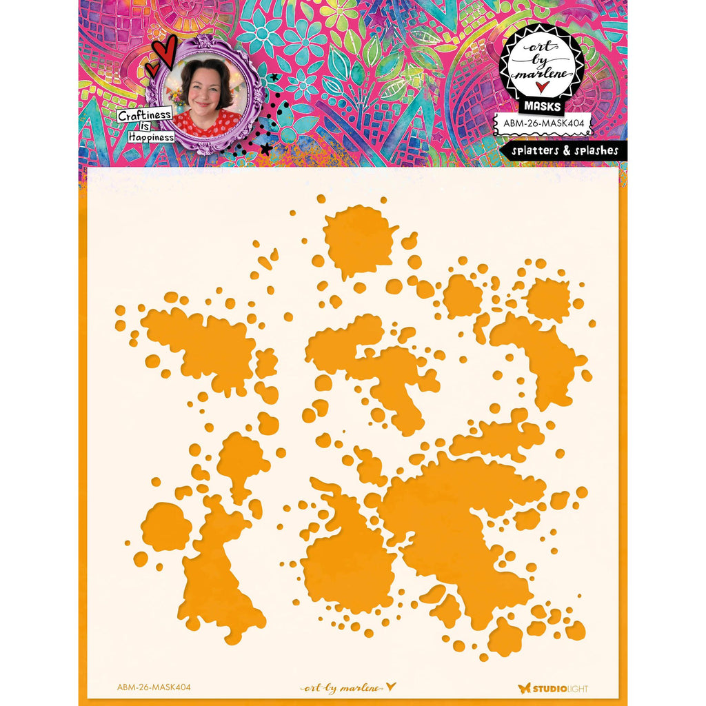 Studio Light Mask Splatters and Splashes 8x8 Stencil abm-26-mask404