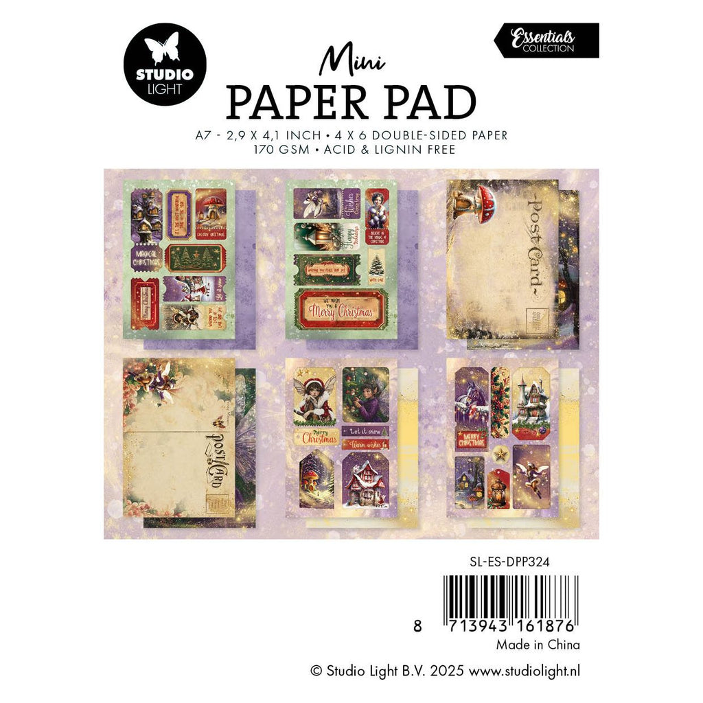 Studio Light Mini Paper Pad Fairy Christmas Essentials 24 sl-es-dpp324 sheets