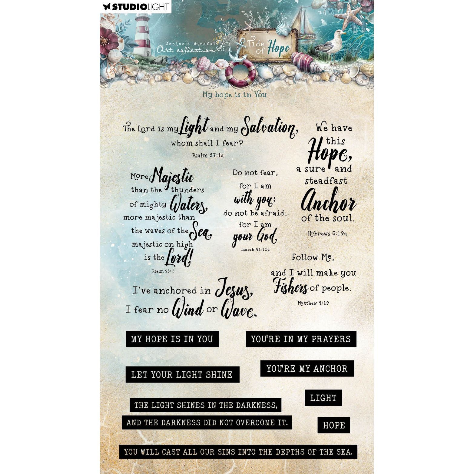 Studio Light My Hope Is In You Tide of Hope Clear Stamps jma-th-stamp9 ...