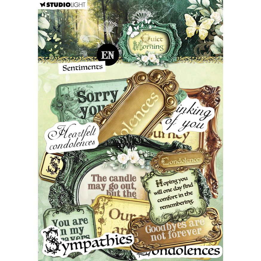 Studio Light Quiet Morning Paper Elements Sentiments sl-qm-pe46