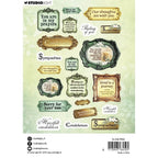 Studio Light Quiet Morning Paper Elements Sentiments sl-qm-pe46 pieces
