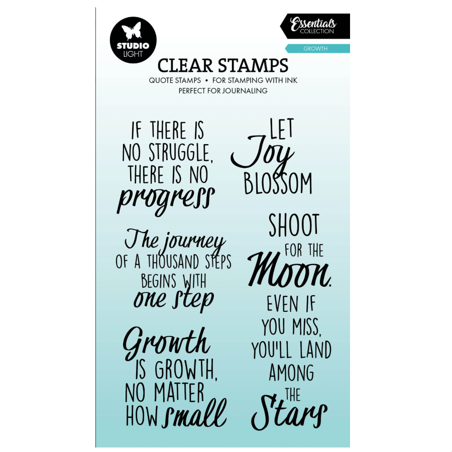 Studio Light Quotes Growth Essentials Clear Stamps sl-es-stamp926