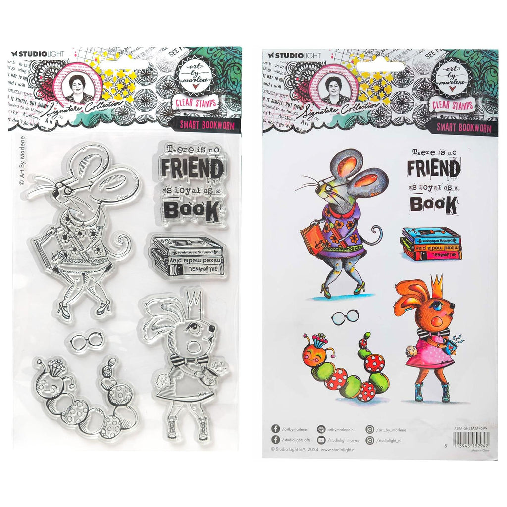 Studio Light Smart Bookworm Clear Stamps abm-si-stamp699*