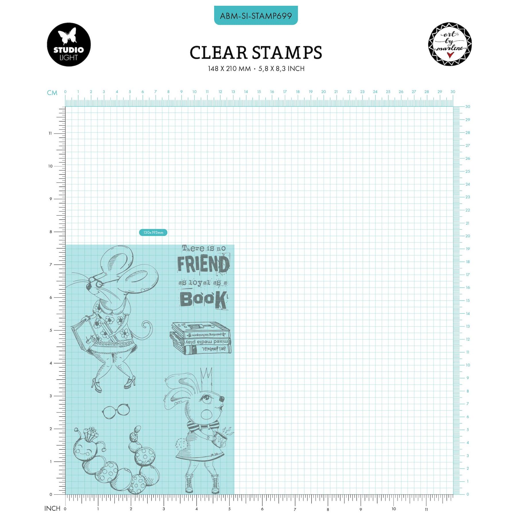 Studio Light Smart Bookworm Clear Stamps abm-si-stamp699*