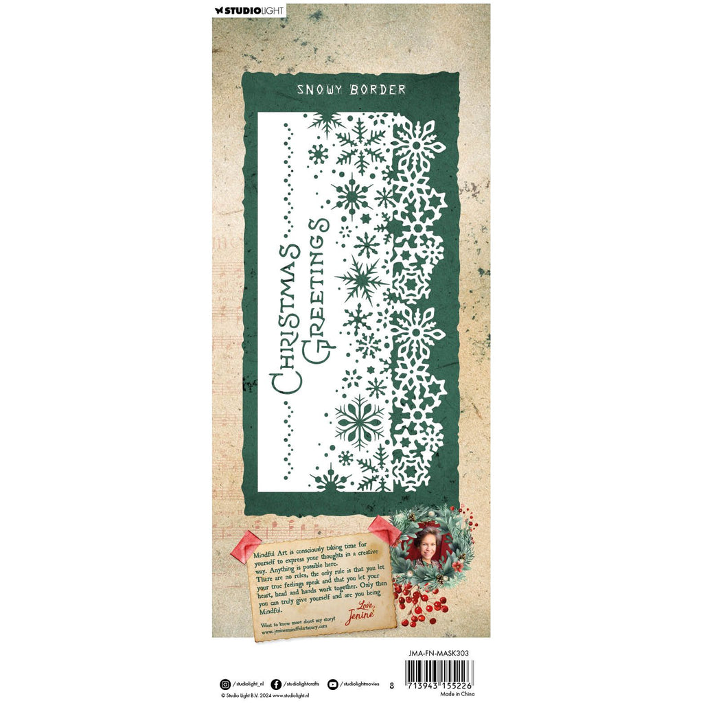 Studio Light Snowy Border Stencil jma-fn-mask303 package back