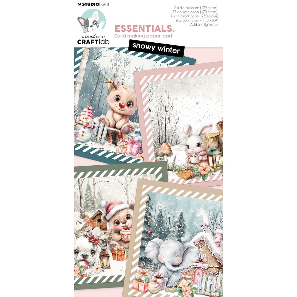 Studio Light Snowy Winter Essentials Card Making Pad ccl-es-cmp42