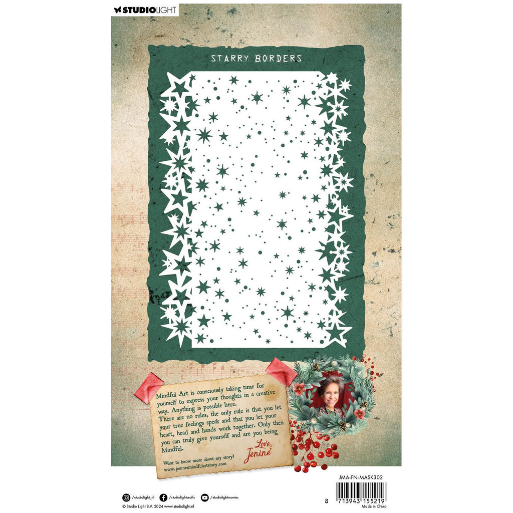 Studio Light Starry Borders Stencil jma-fn-mask302 package back