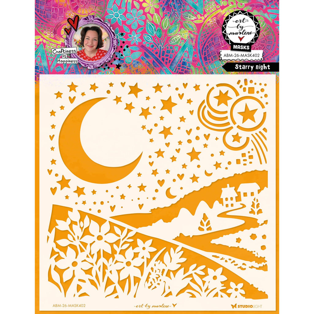 Studio Light Starry Night Art 8x8 Stencil abm-26-mask402