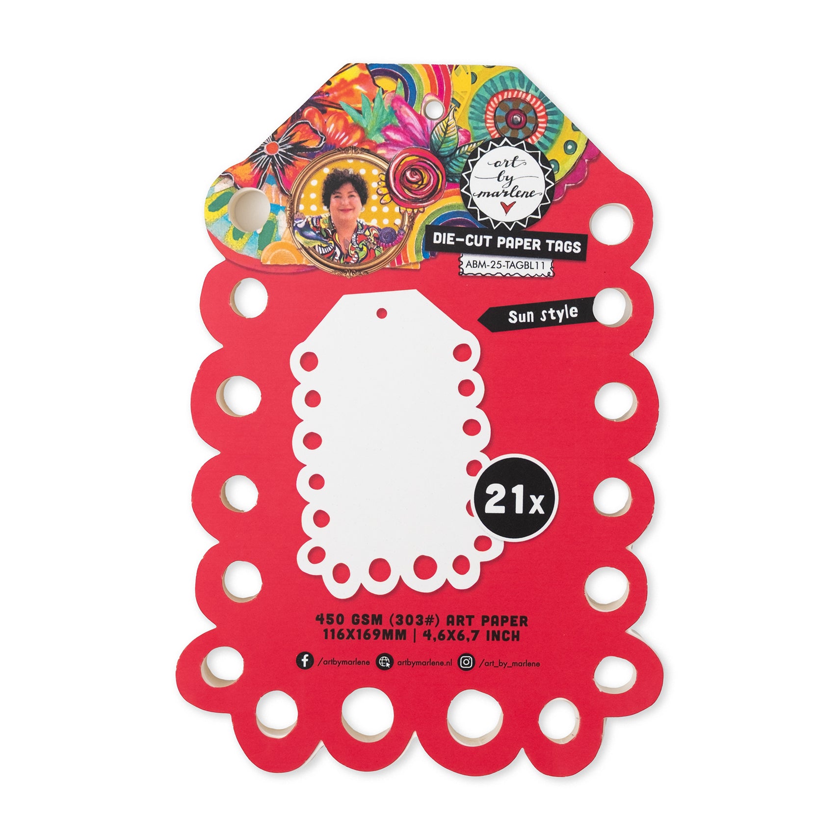 Studio Light Sun Style Die-cut Paper Tags abm-25-tagbl11