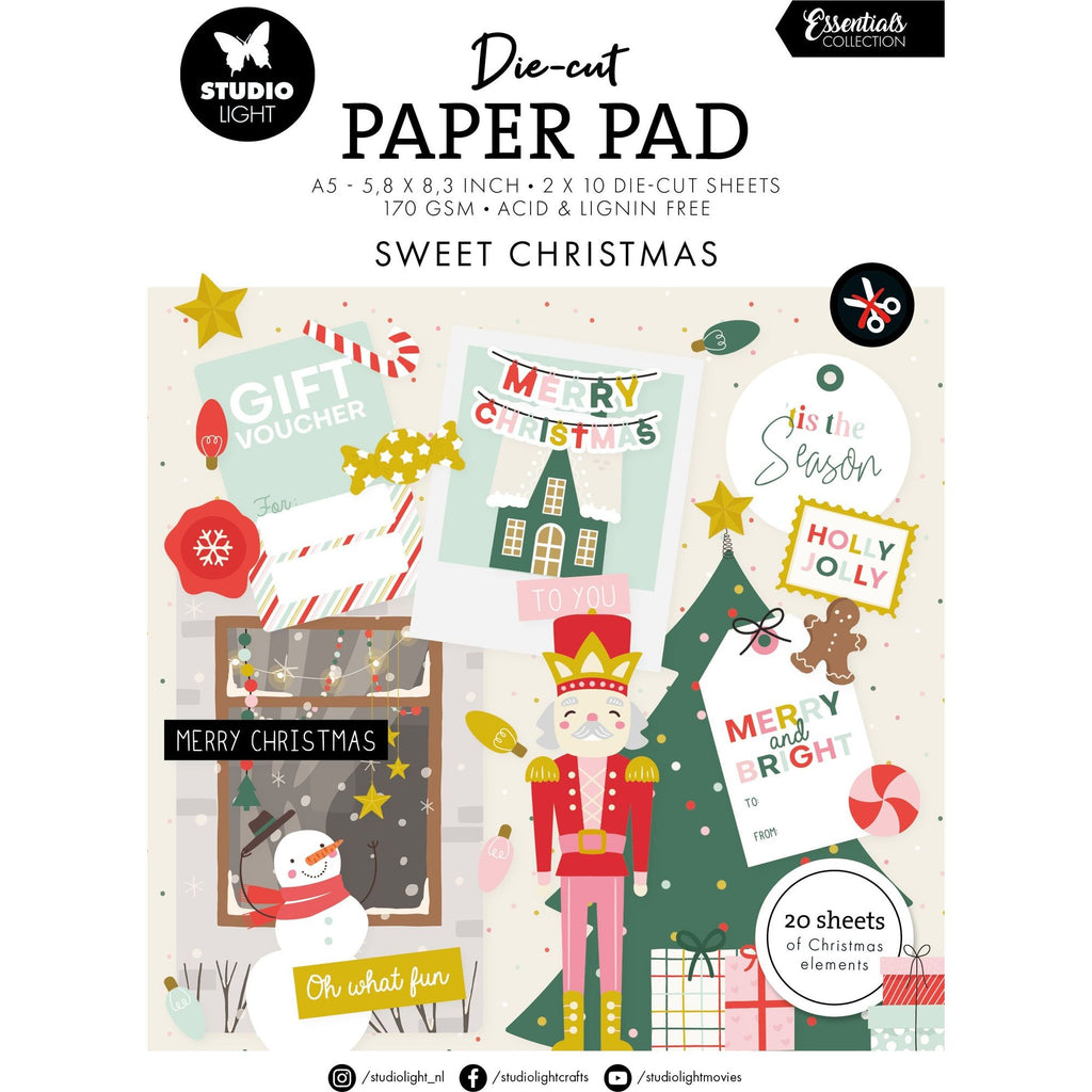 Studio Light Sweet Christmas Essential Die-cut Paper Pad sl-es-dcpp203