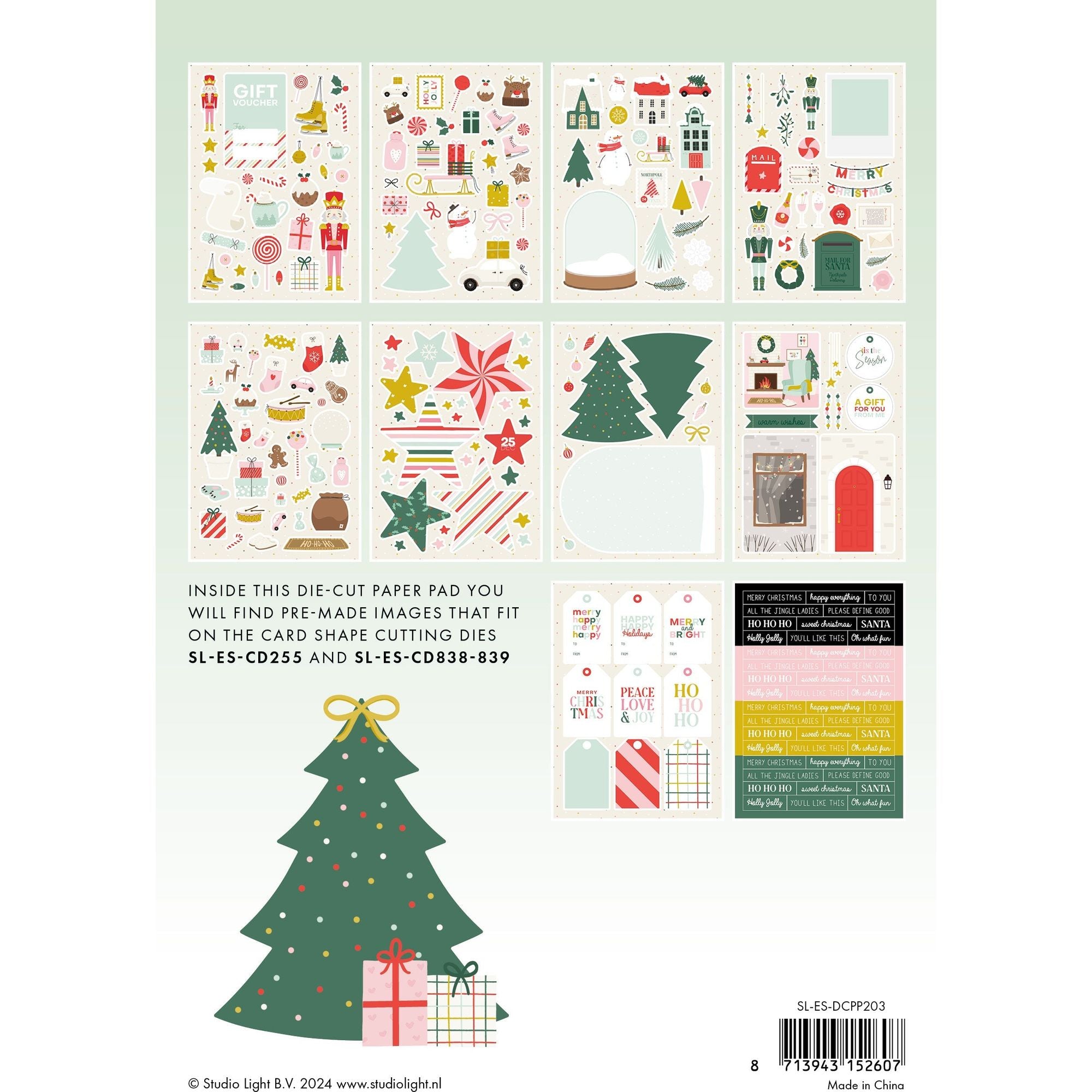 Studio Light Sweet Christmas Essential Die-cut Paper Pad sl-es-dcpp203