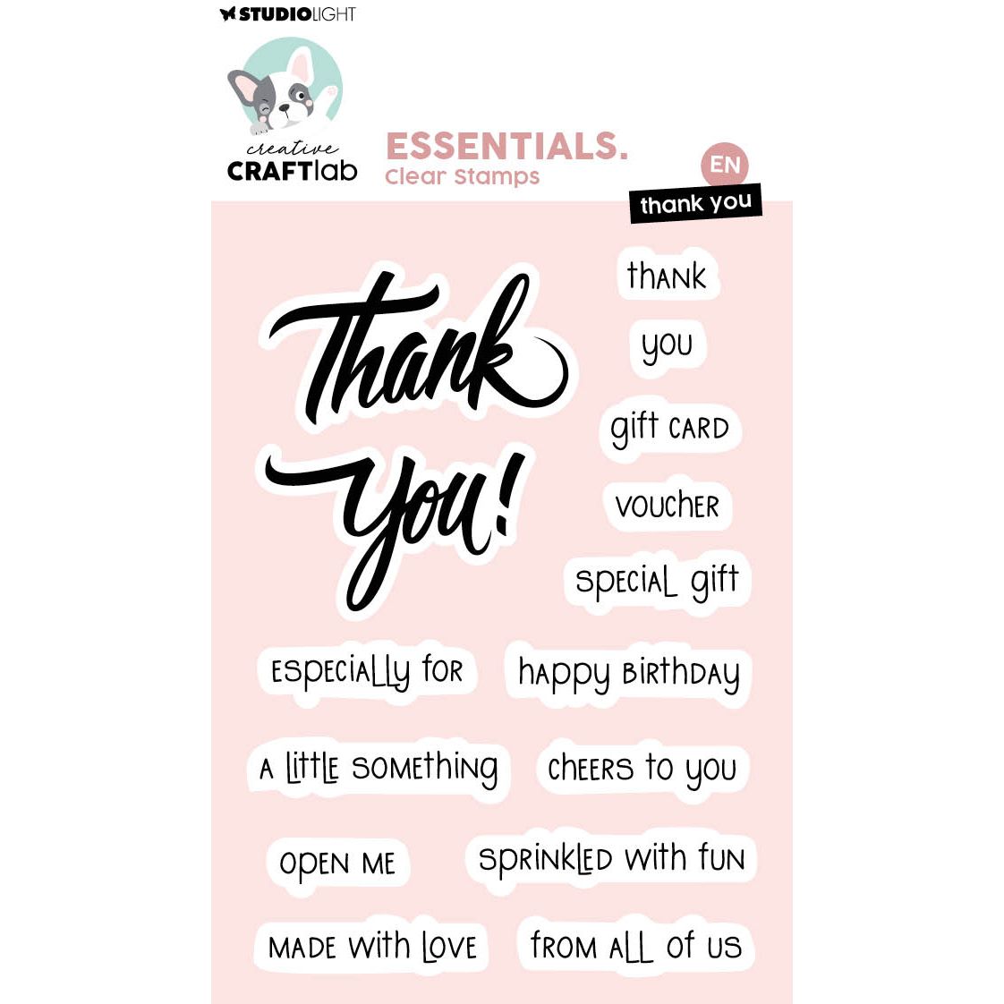 Studio Light Thank You Essentials Clear Stamps ccl-es-stamp911