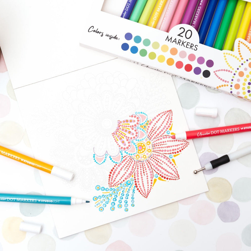 Studio Light Unicolor Dot Markers sl-co-mark63 mandala