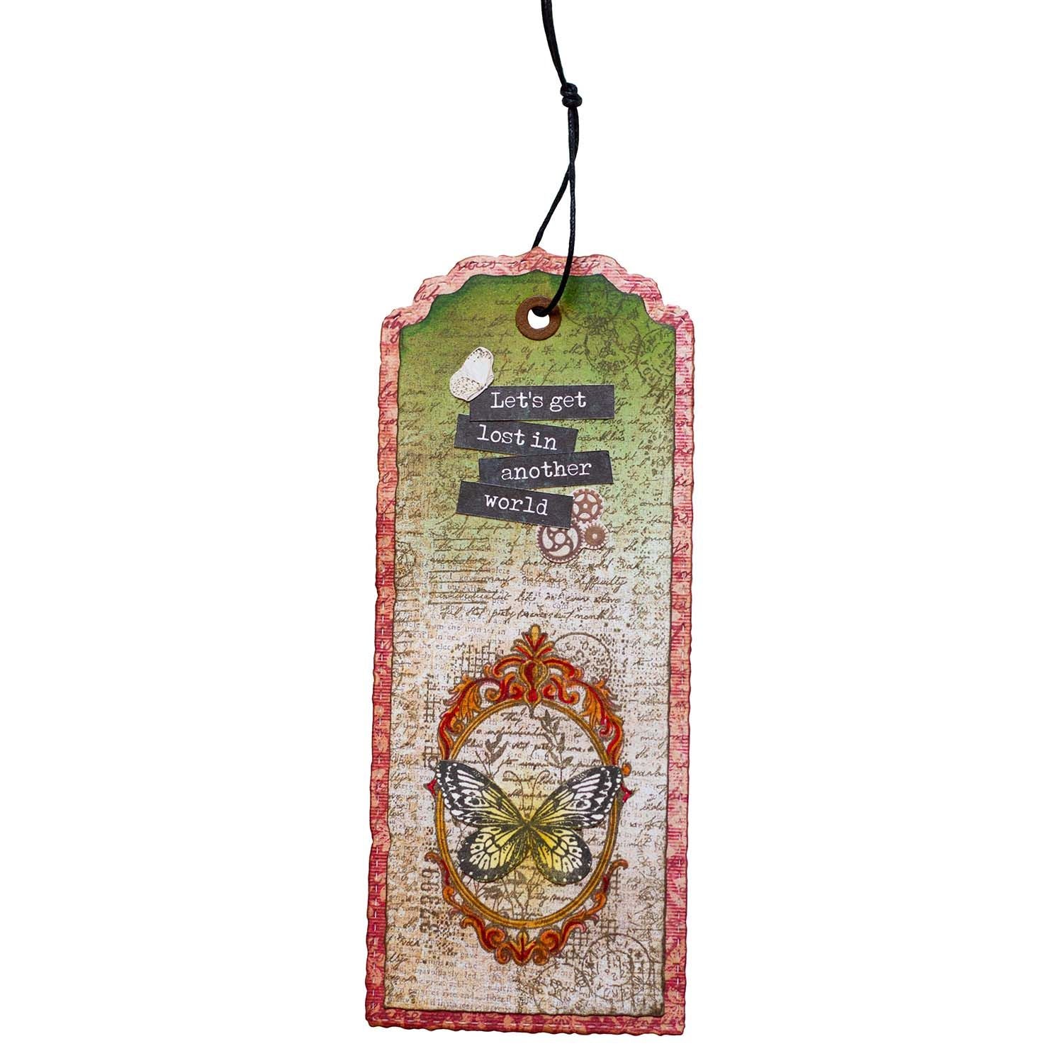Studio Light Vintage Butterfly Grunge Collection Clear Stamps sl-gr-stamp893 tag