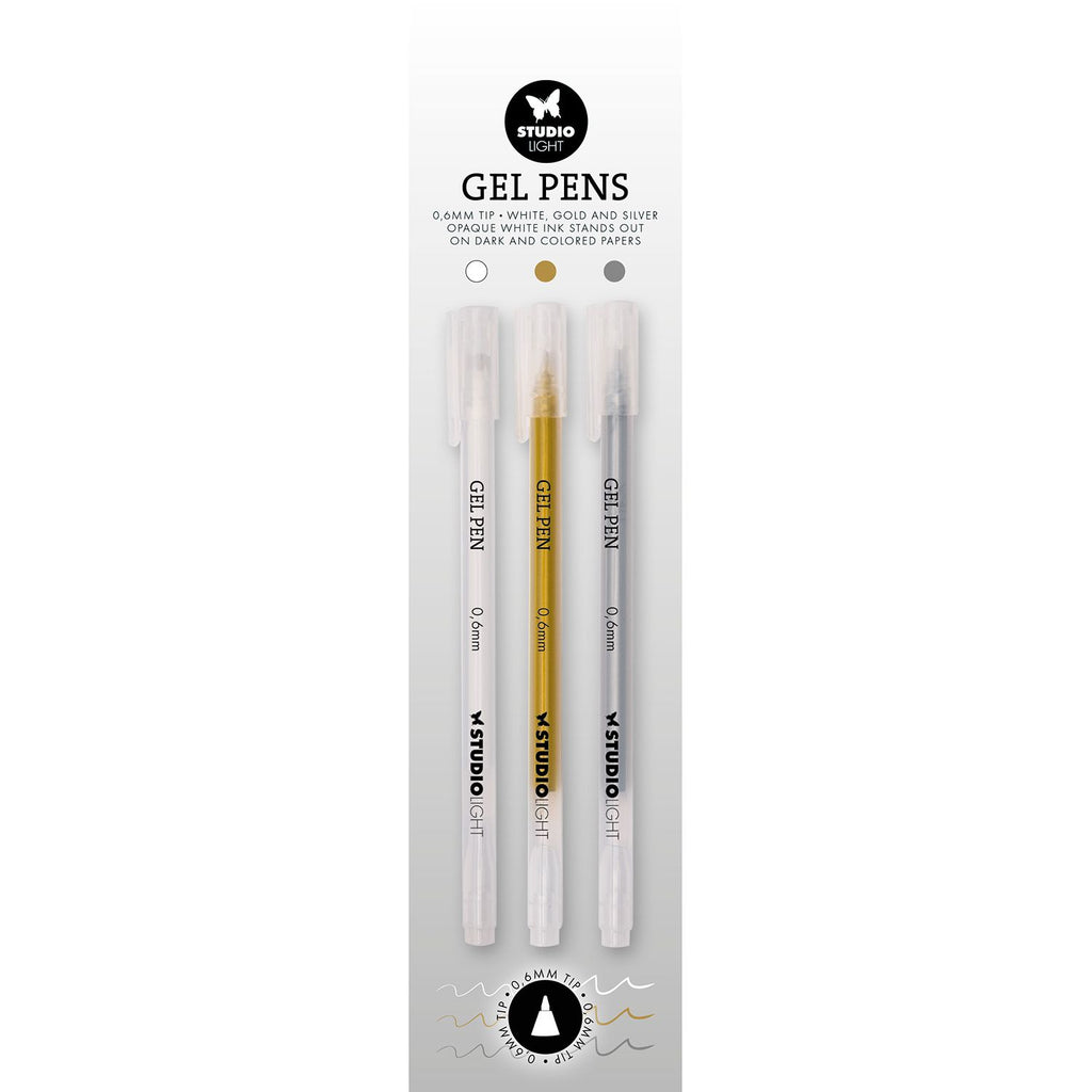 Studio Light White, Gold and Silver Essential Gel Pens sl-co-gp02