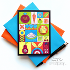 Simon Says Stamps and Dies Summer Fruit Tiles set796sf Sunny Vibes Hello Card