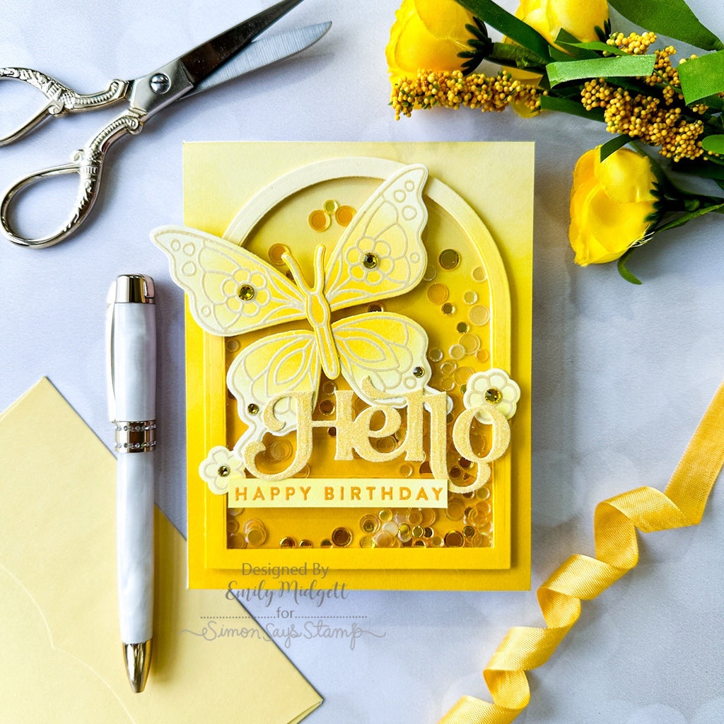 Simon Says Stamp Pawsitively Dazzling Gems Sunbeam se102 Splendor Birthday Card | color-code:ALT01