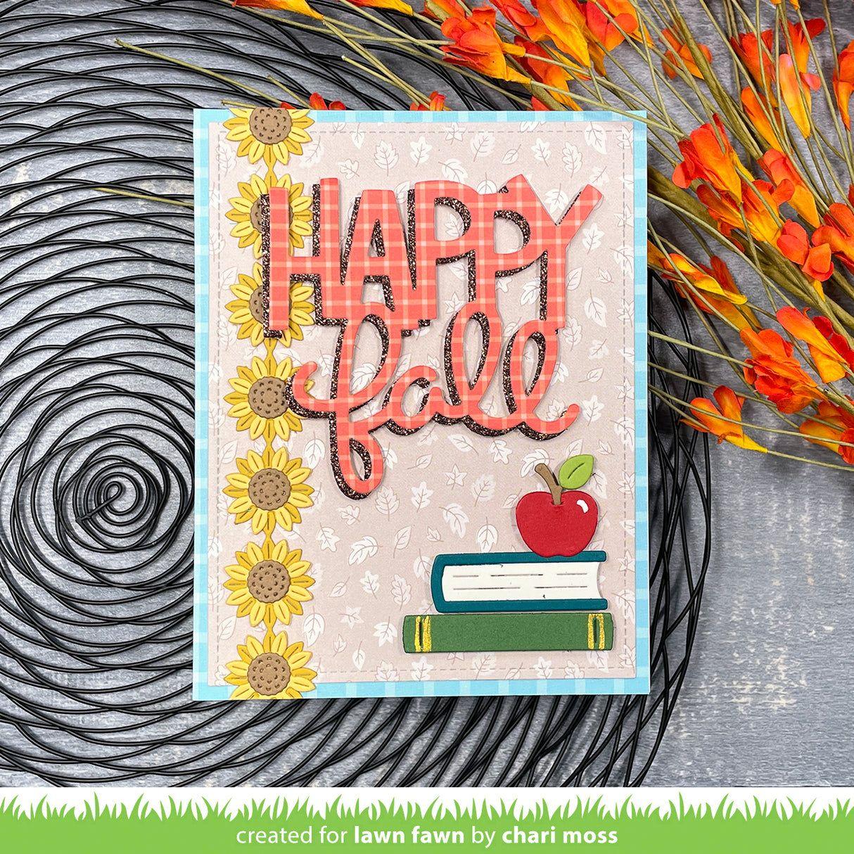 Lawn Fawn Falling Leaves 6x6 Inch Petite Paper Pack lf3480 Happy Frall | color-code:alt1