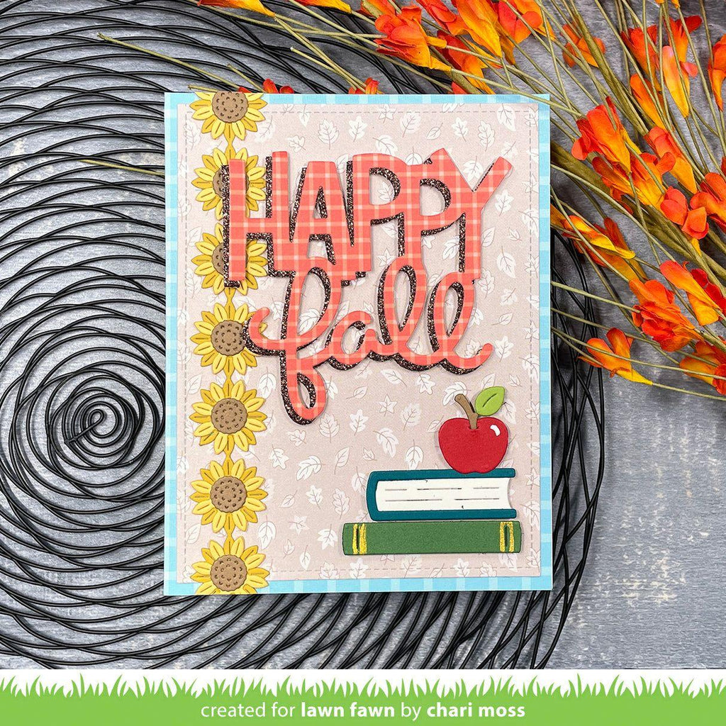 Lawn Fawn Falling Leaves 6x6 Inch Petite Paper Pack lf3480 Happy Frall | color-code:alt1