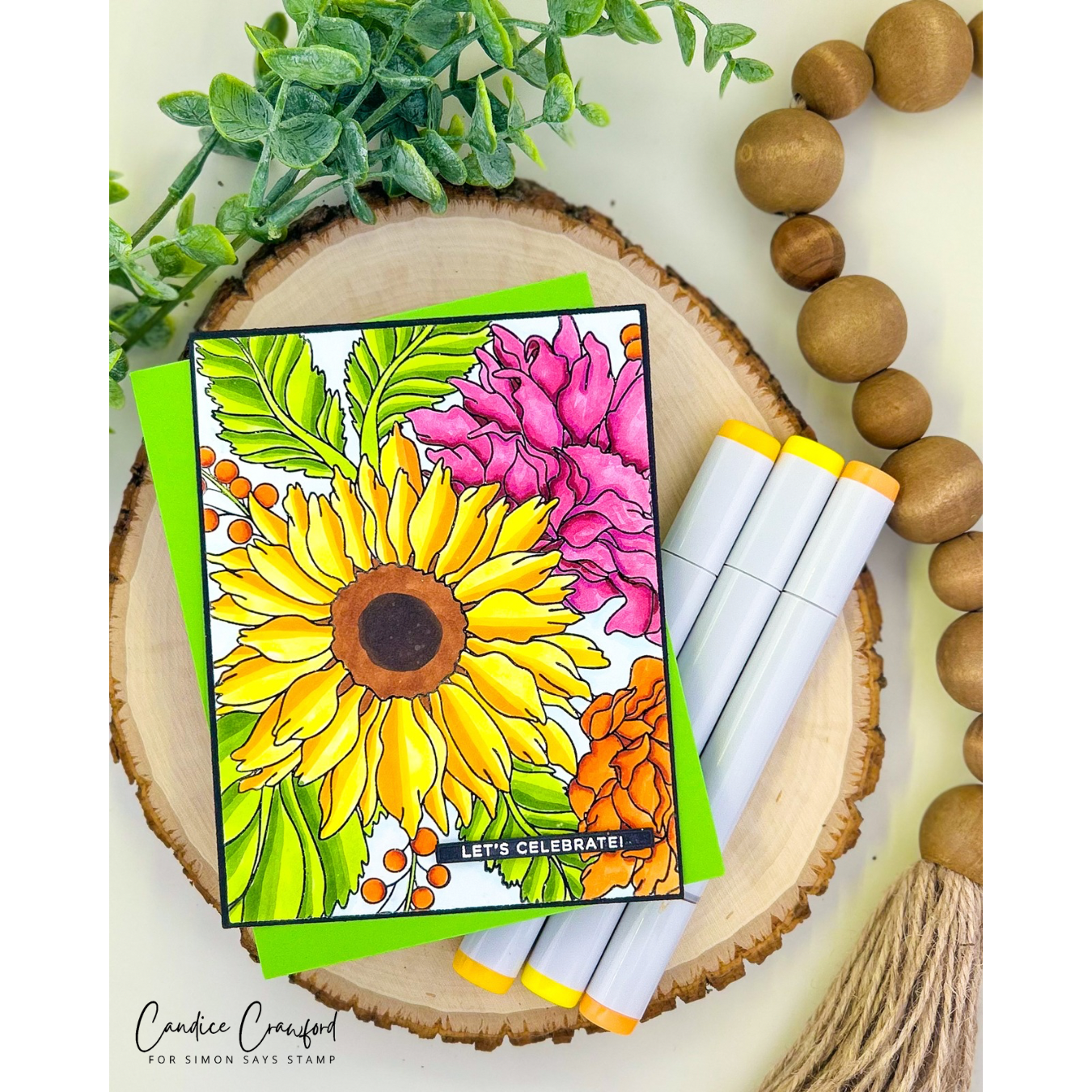 Simon Says Clear Stamp Sunflower Dreams 1294ss STAMPtember Birthday Card