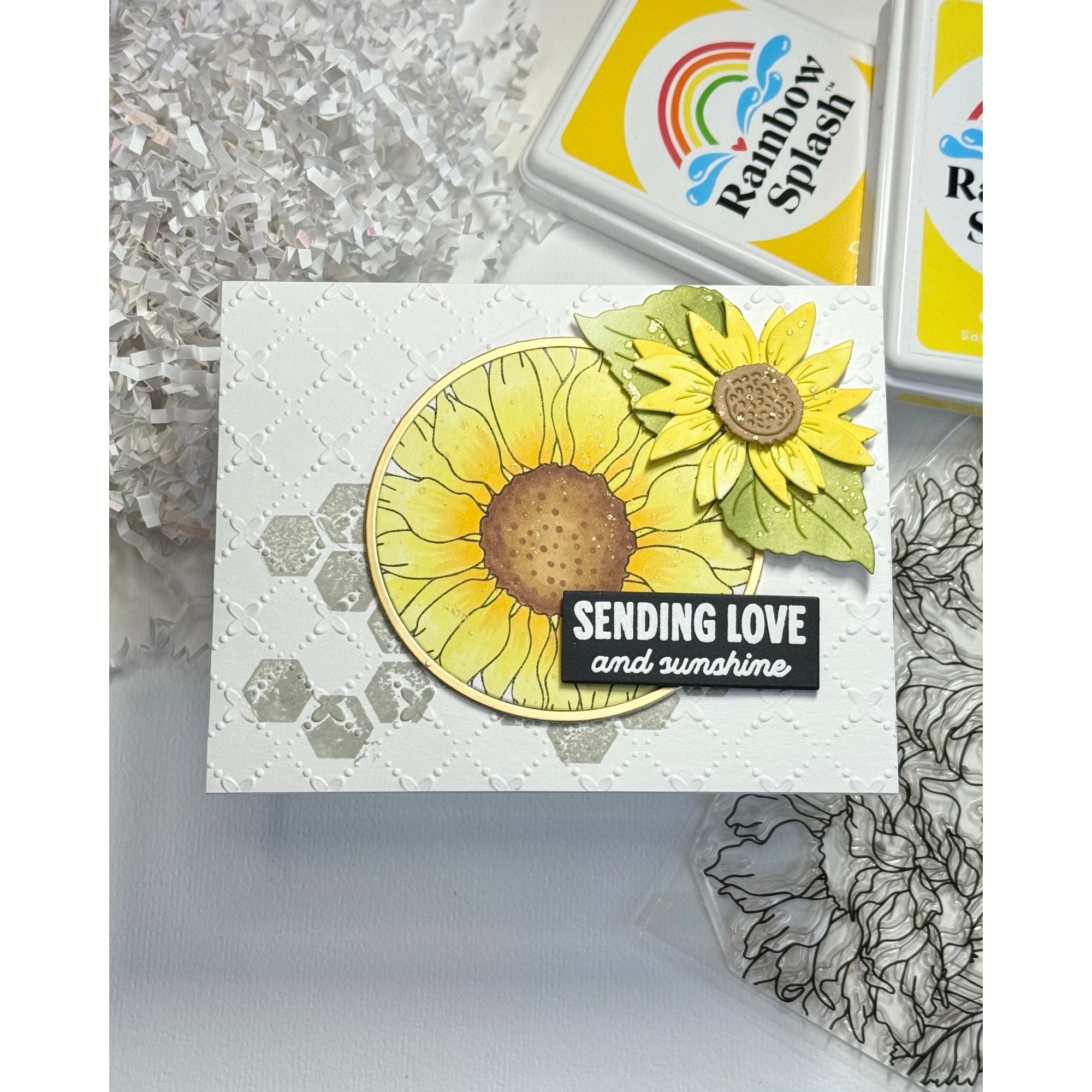Simon Says Clear Stamp Sunflower Dreams 1294ss STAMPtember Sending Love Card