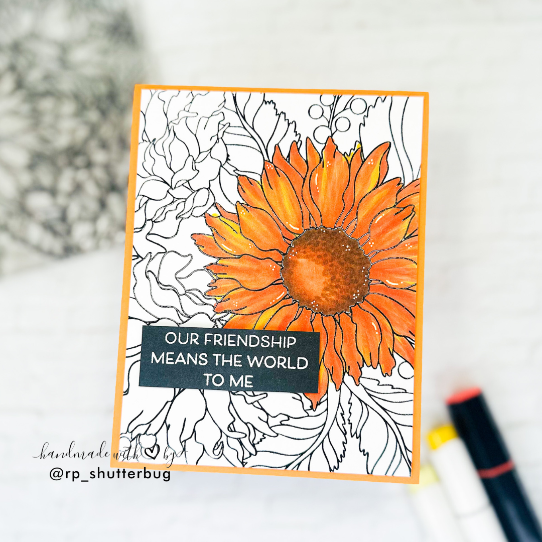 Simon Says Clear Stamp Sunflower Dreams 1294ss STAMPtember Friend Card