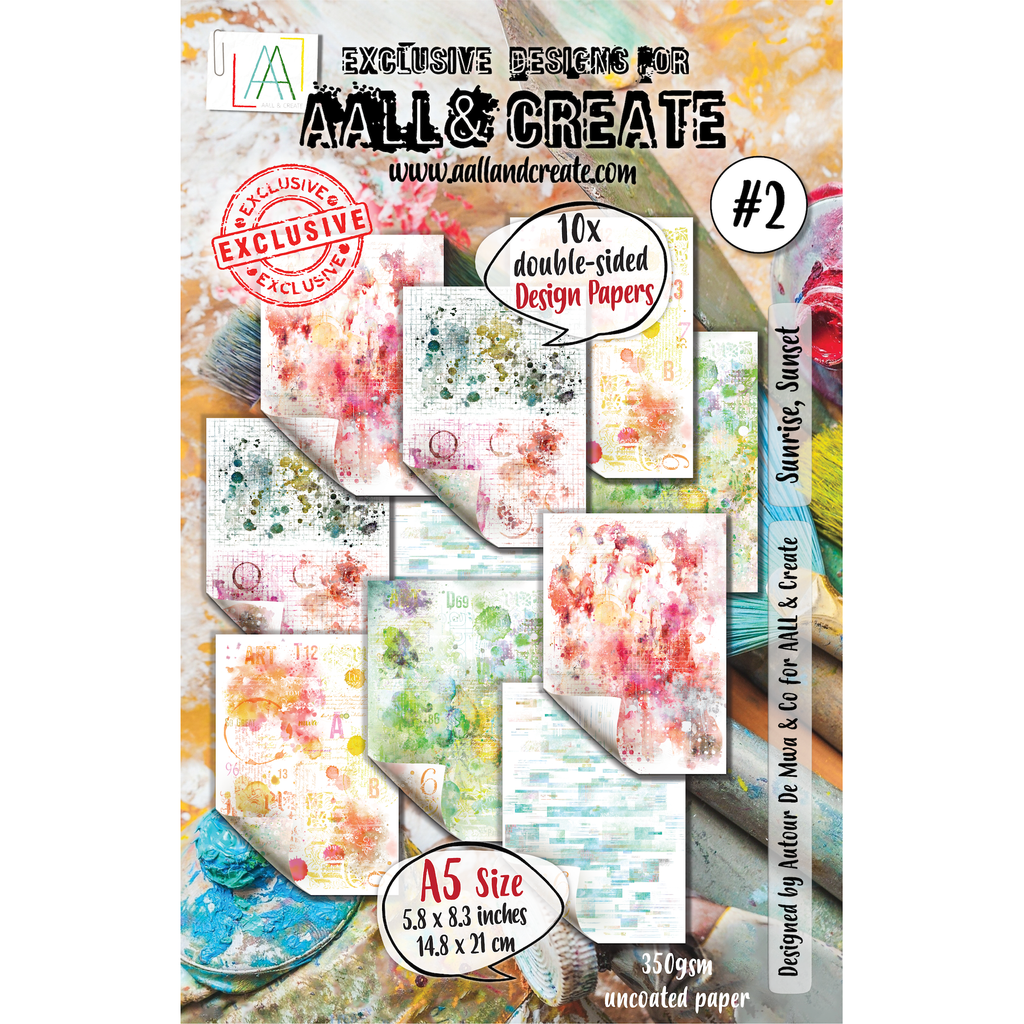 AALL & Create Sunrise, Sunset A5 Design Paper pa-002