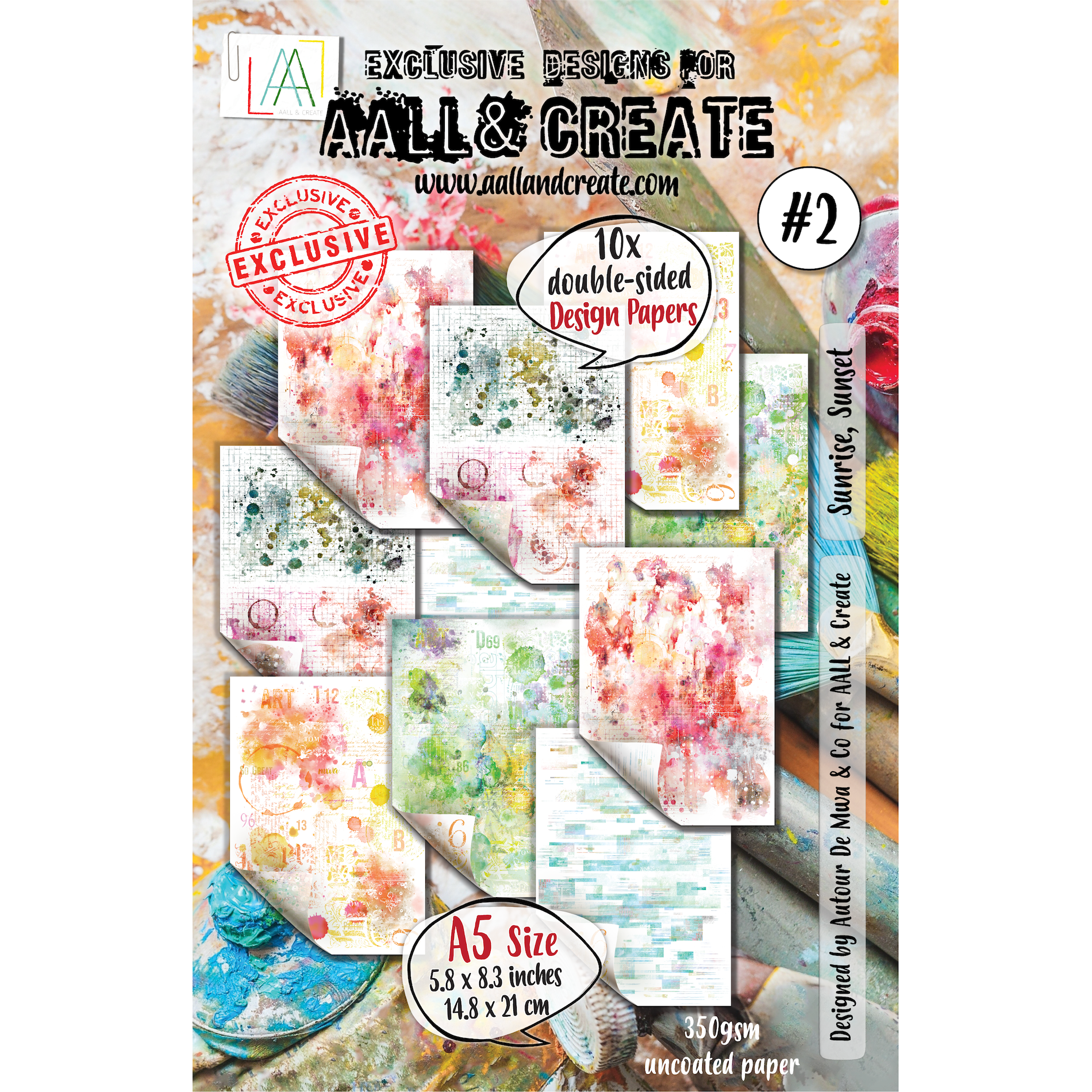 AALL & Create Sunrise, Sunset A5 Design Paper pa-002