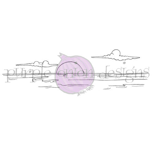 Purple Onion Designs Sunrise Sunset Cling Stamp pod1320