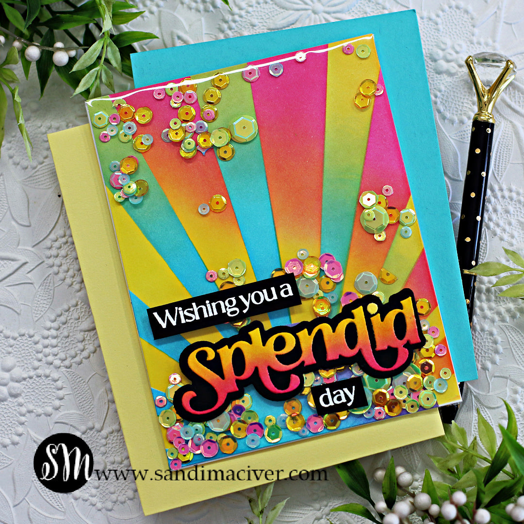 Simon Says Stamp Stencils Sunshine 1035st Sunny Vibes Splendid Card | color-code:ALT04