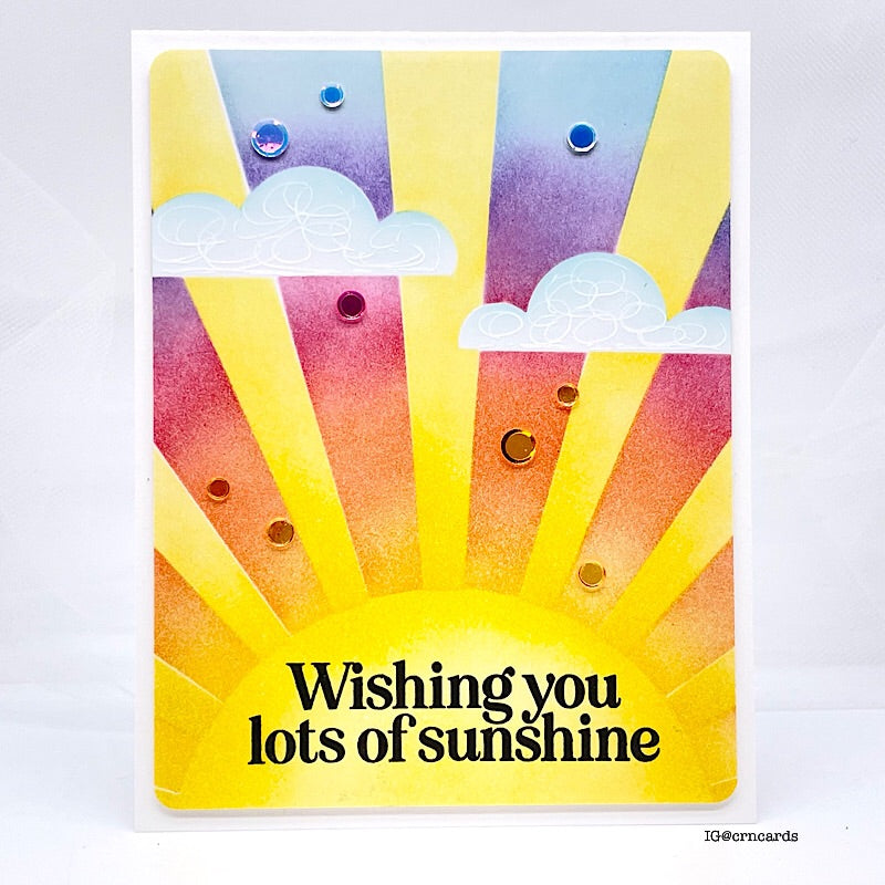 Simon Says Stamp Stencils Sunshine 1035st Sunny Vibes Lots of Sunshine Card