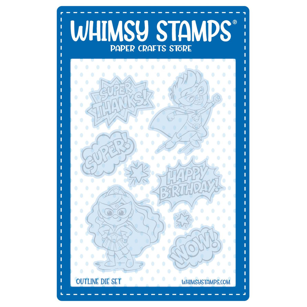 Whimsy Stamps Super Kids Outline Dies wsd288a