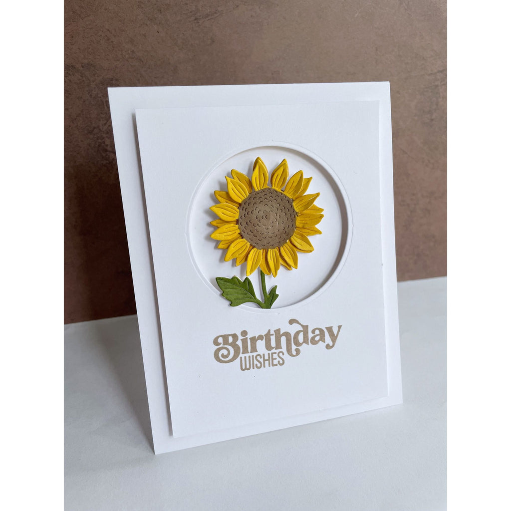 Simon Says Stamp Super Sunflower Plate Wafer Die s843 Just A Note Birthday Card | color-code:ALT03