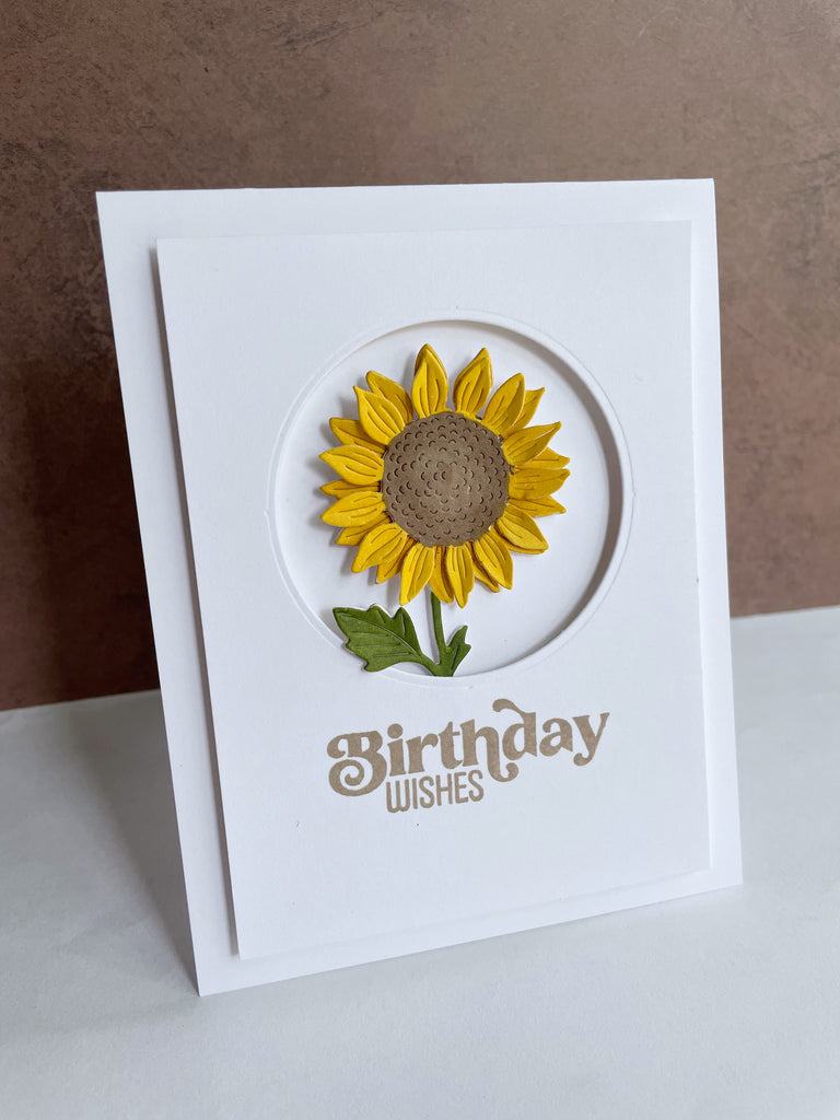 Simon Says Stamp Super Sunflower Plate Wafer Die s843 Just A Note Birthday Card | color-code:ALT03