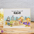 Purple Onion Designs Taylor Cling Stamp pod1339 Cabana Background Encouragement Card