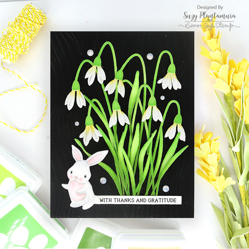 Simon Says Stamp Snowbell Bouquet Wafer Dies s984 Rain or Shine Thanks Card | color-code:ALT10