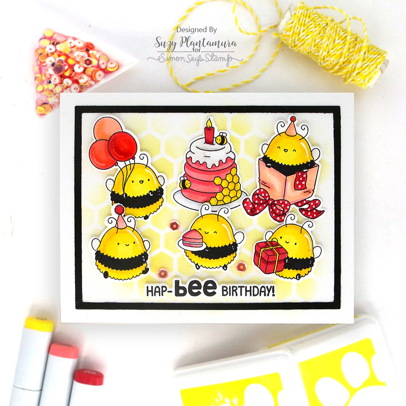 Simon Says Clear Stamps Happy Bee Day 3190ssc Birthday Card | color-code:ALT06