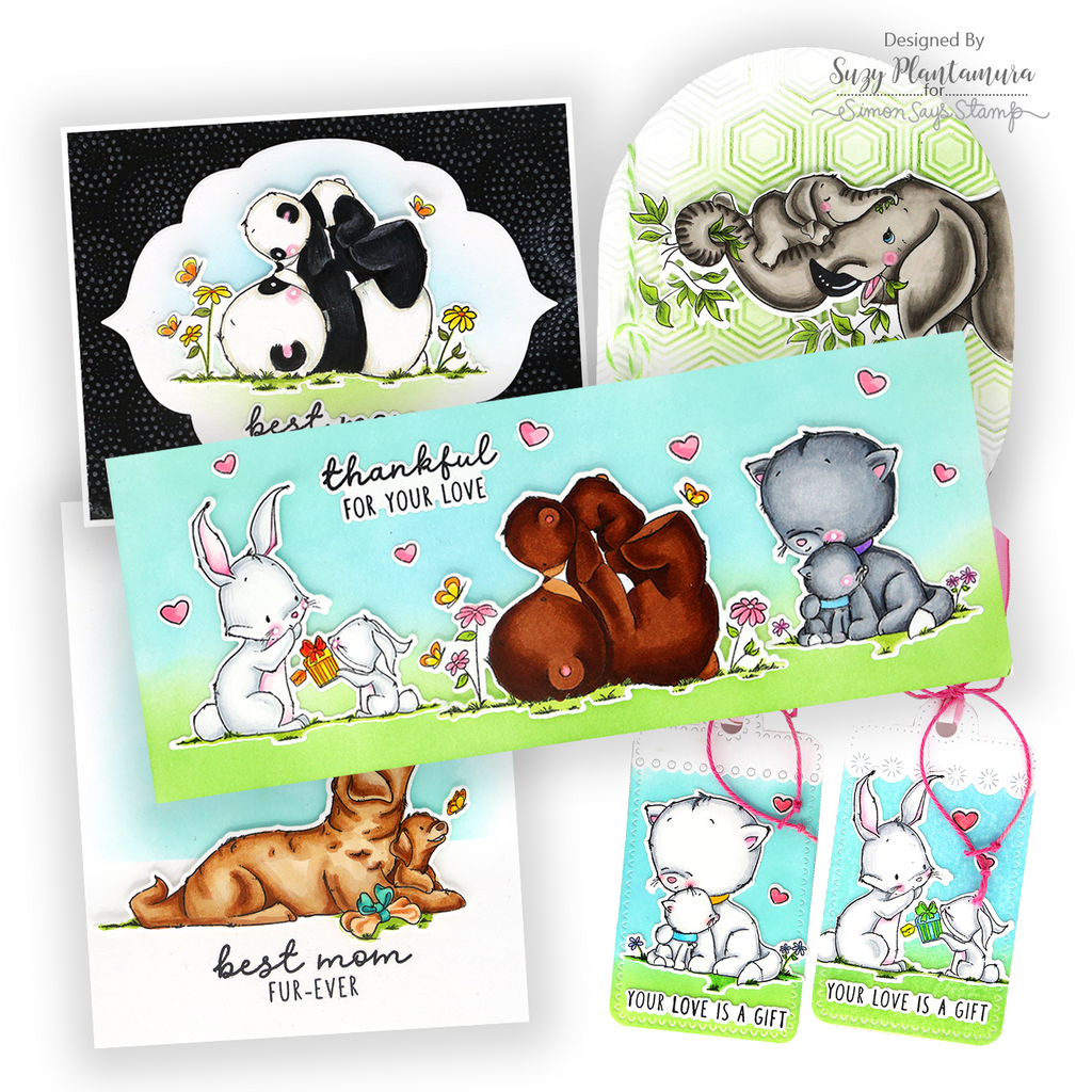 Simon Says Stamps and Dies Love You Mama set966ly You Are My Favorite Critter Cards | color-code:ALT02