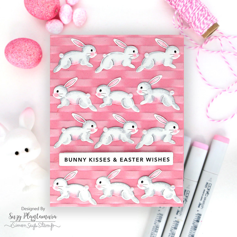 Simon Says Stamp Bounding Bunnies Wafer Dies s990 Rain or Shine Easter Card | color-code:ALT08