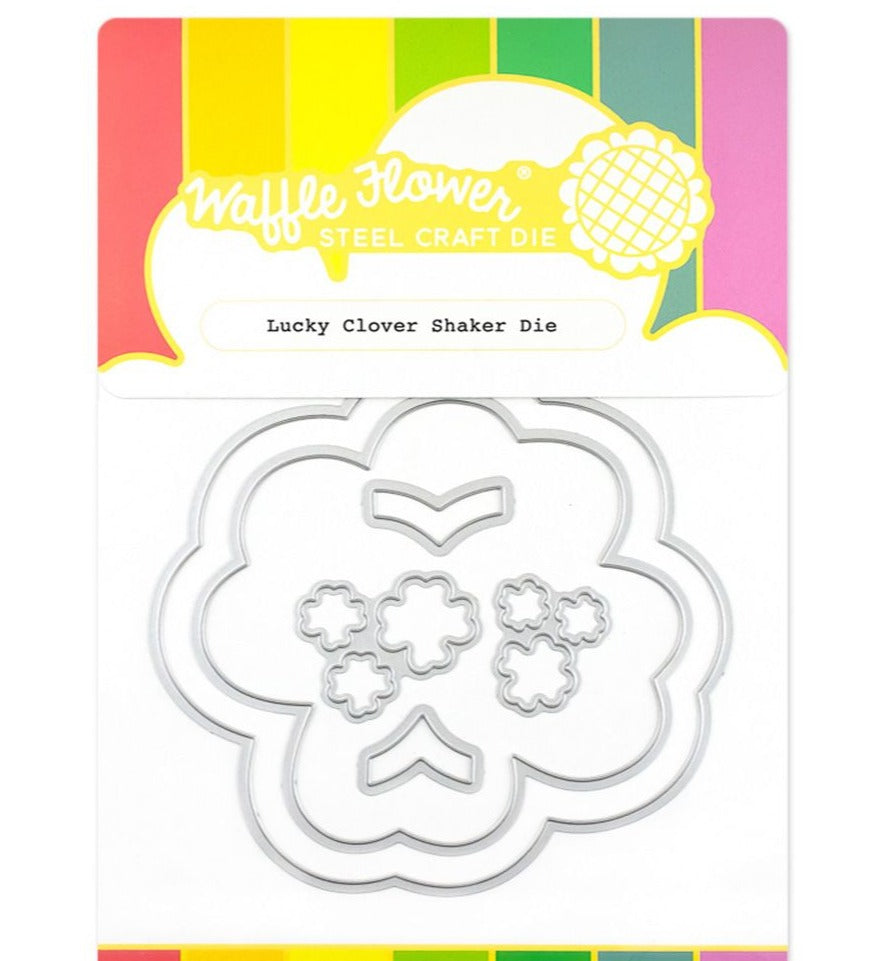 Waffle Flower Lucky Clover Shaker Dies 421679