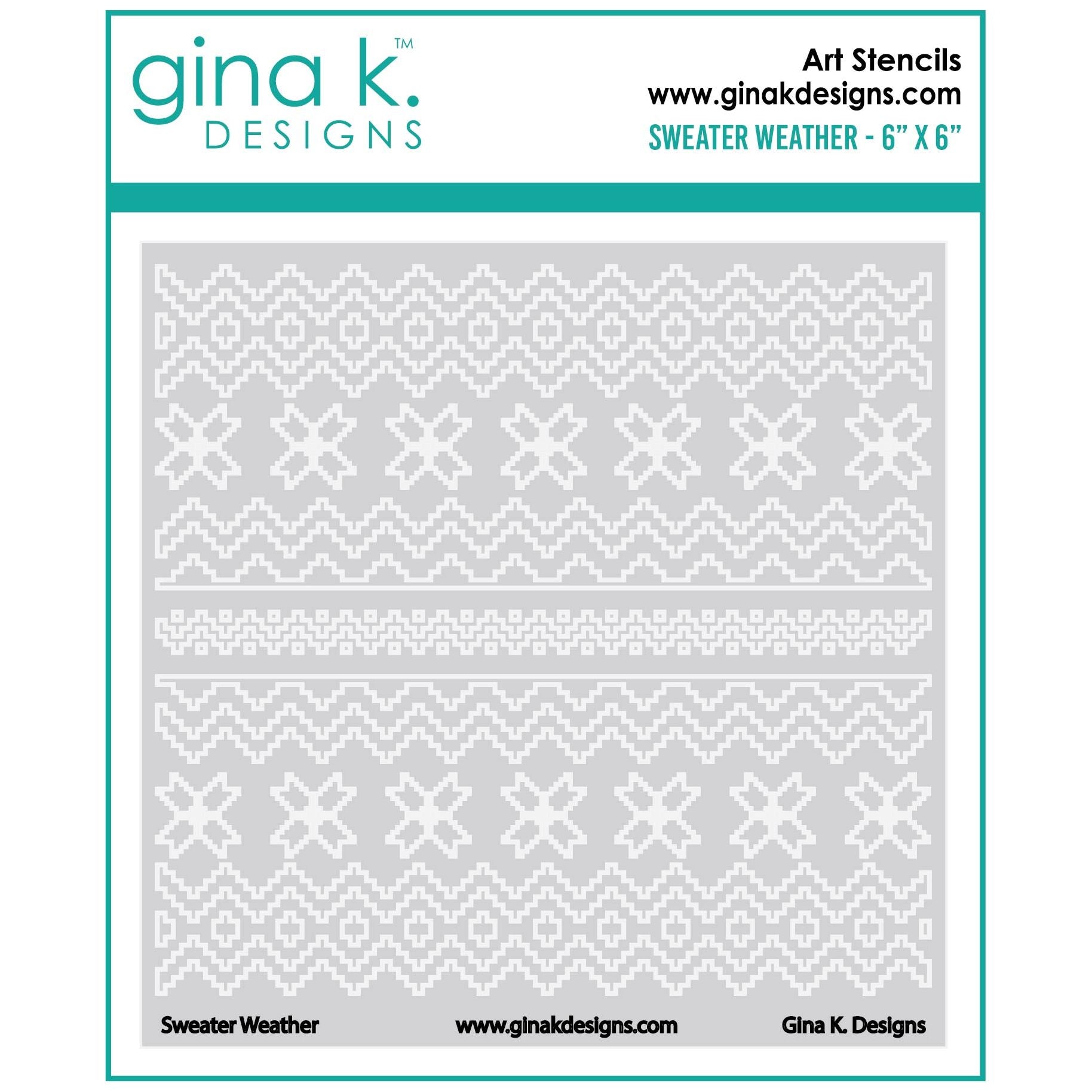 Gina K Designs Sweater Weather Stencil gkdst57
