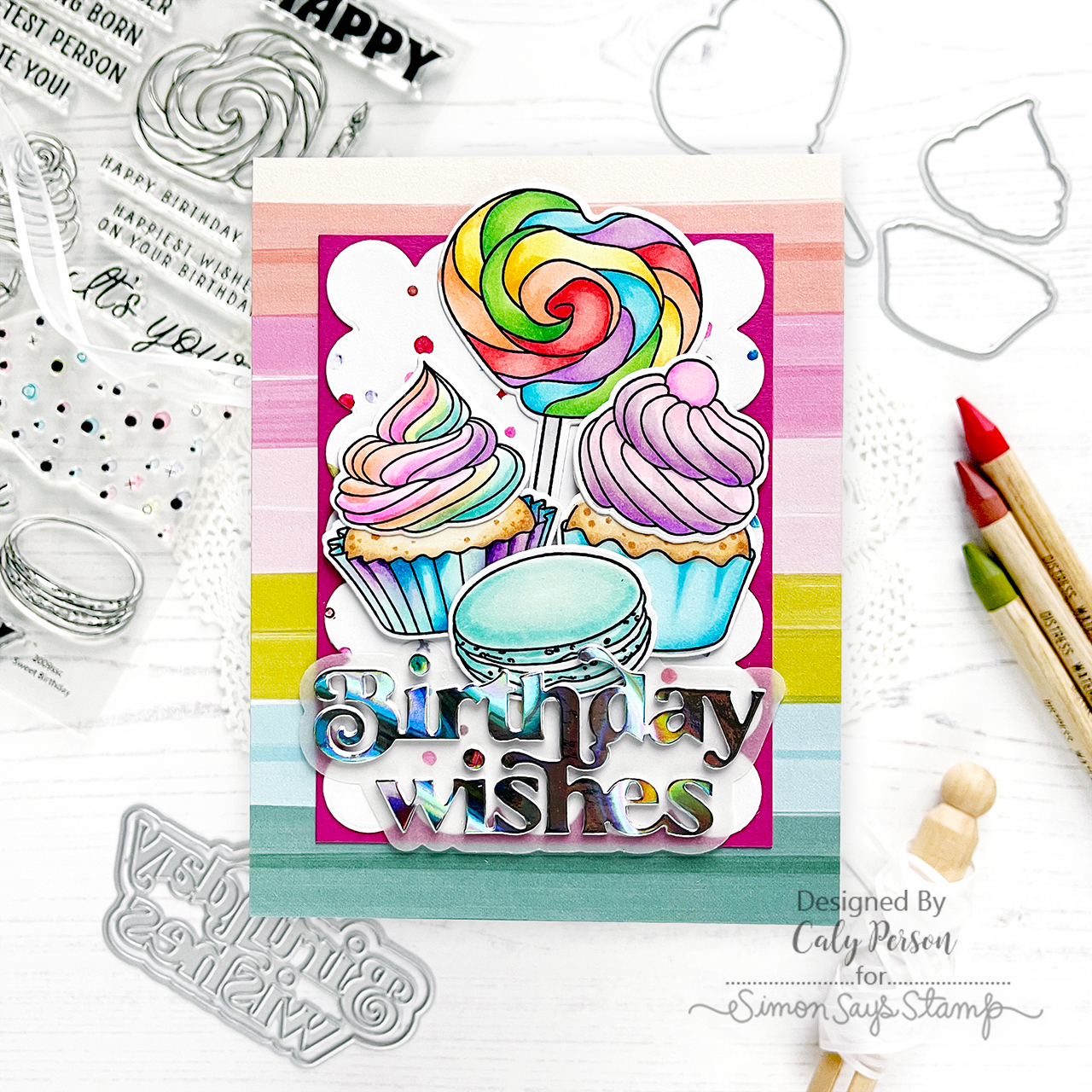 Simon Says Stamp Sweet Birthday Single Cupcake Wafer Dies 1096sdc Birthday Card | color-code:ALT06