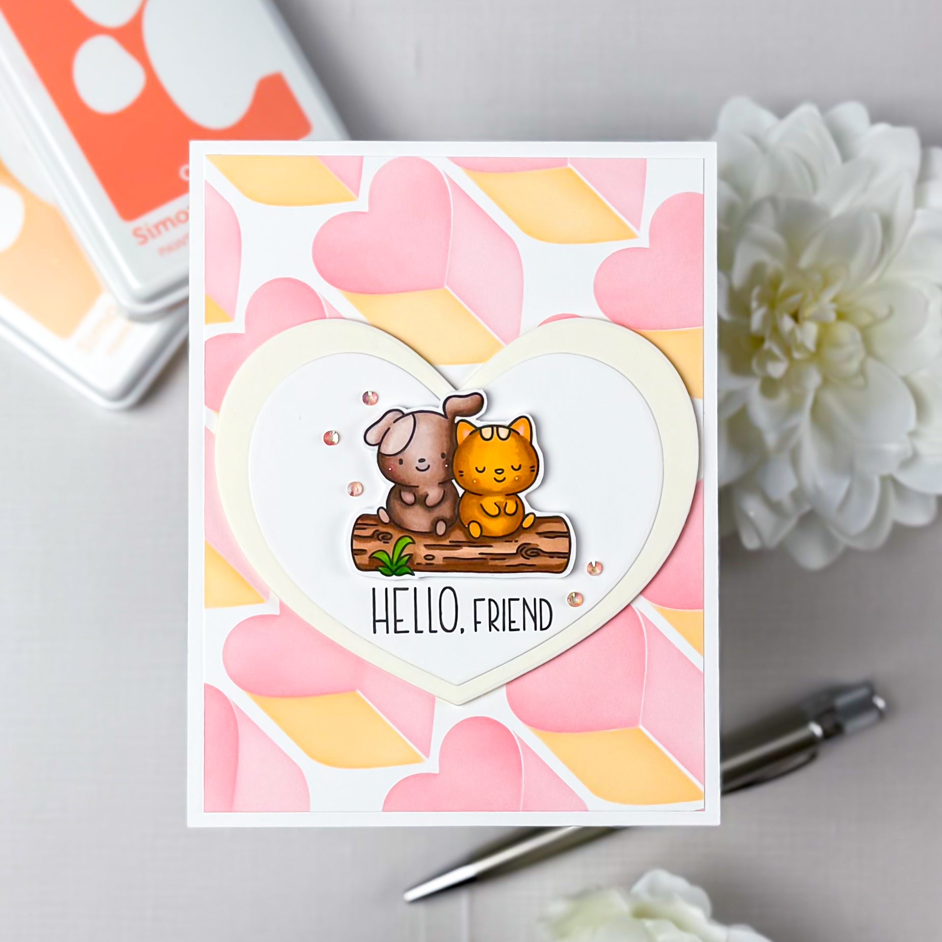 Simon Says Clear Stamps Sweet Friendship 3303ssc Heart to Heart