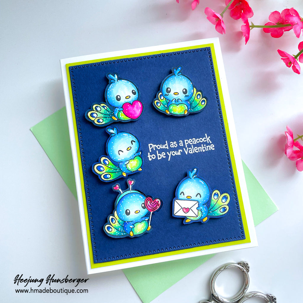 Simon Says Stamps and Dies Sweet Peacock set1145sp Heart to Heart