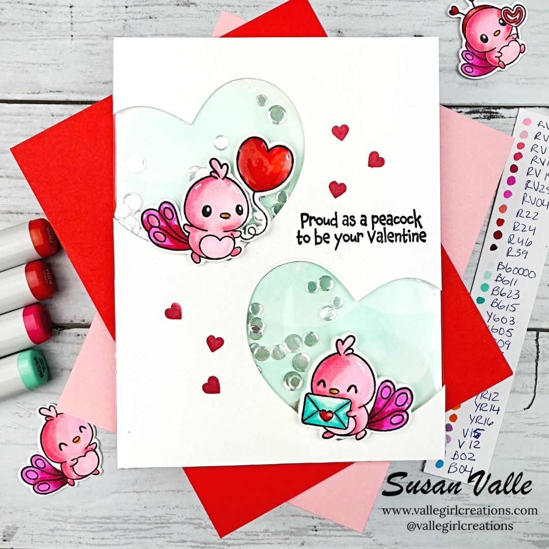 Simon Says Clear Stamps Sweet Peacock 3357ssc Heart to Heart
