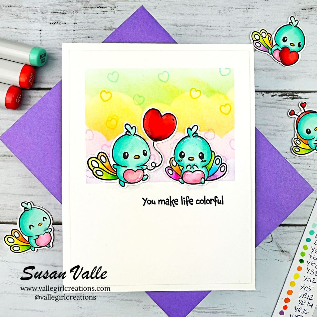 Simon Says Clear Stamps Sweet Peacock 3357ssc Heart to Heart