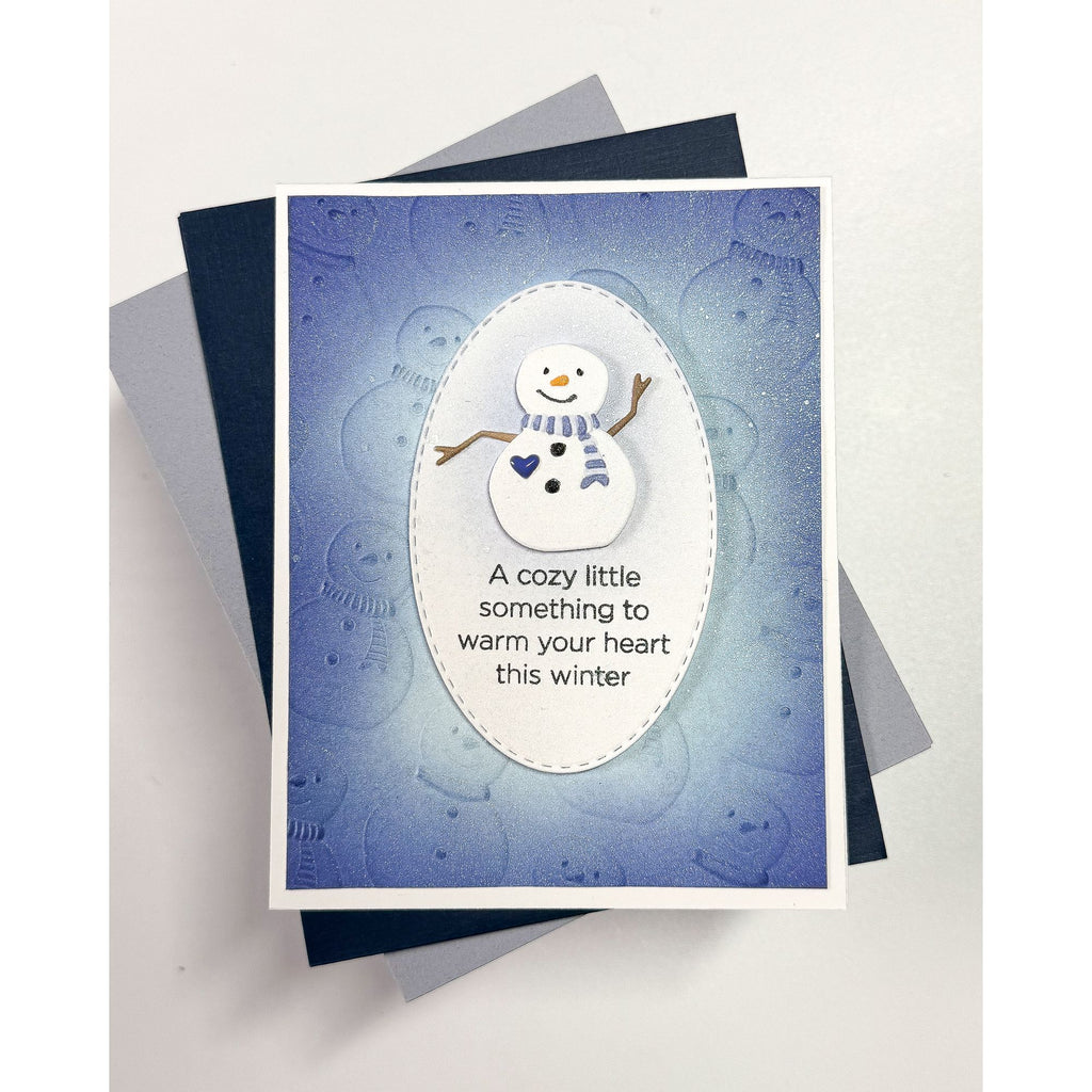 Simon Says Stamp Embossing Folder and Cutting Die Sweet Snowmen sfd573 DieCember Winter Card